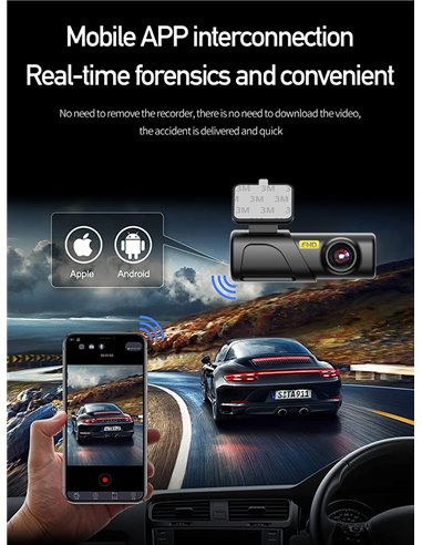 POWERTECH smart κάμερα αυτοκινήτου PT-1332, 1080p, WiFi