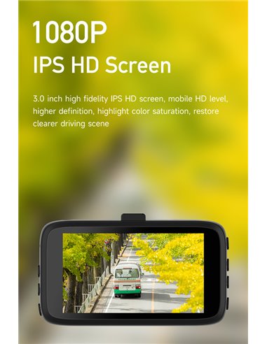 POWERTECH κάμερα αυτοκινήτου PT-1333, 3" οθόνη, 1080p