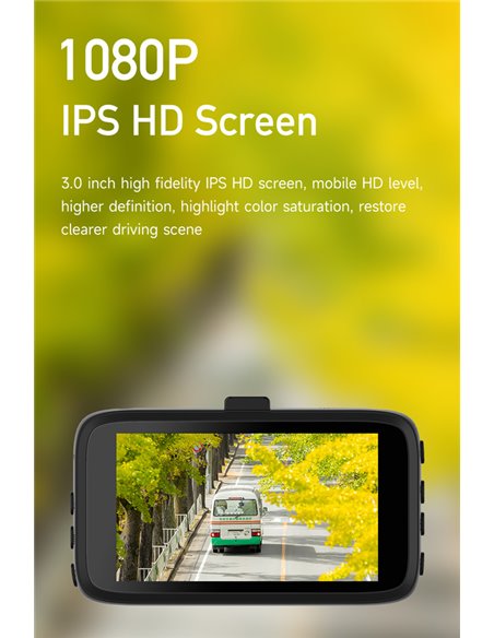 POWERTECH κάμερα αυτοκινήτου PT-1333, 3" οθόνη, 1080p