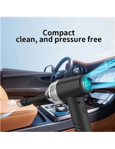 KINZIR 2 σε 1 σκουπάκι χειρός & air duster VC43, 70W, 6000mAh, μαύρο
