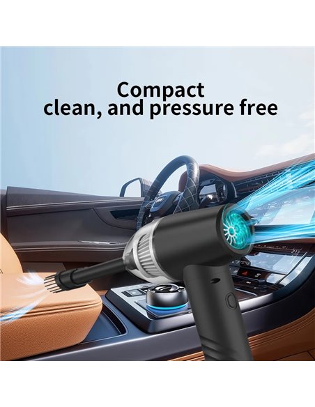 KINZIR 2 σε 1 σκουπάκι χειρός & air duster VC43, 70W, 6000mAh, μαύρο