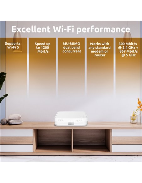 STRONG WiFi Mesh Home Kit ATRIA 1200 V2, 1200Mbps Dual Band, 2τμχ