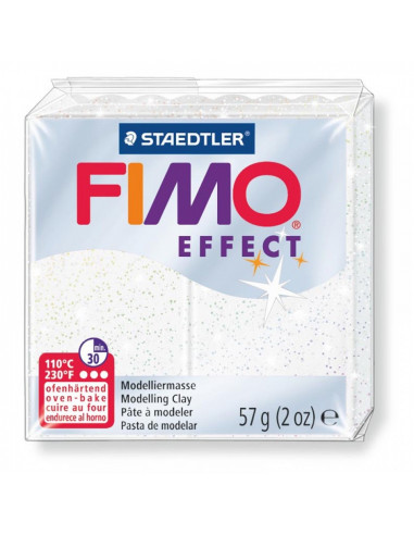 FIMO EFFECT GLITTER ΛΕΥΚΟ 56G
