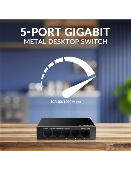 STRONG switch SW5000M, 5x Gigabit θύρες, 1000Mbps