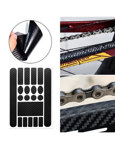 Προστατευτικά αυτοκόλλητα σκελετού ποδηλάτου RW39, μαύρα, 20τμχ