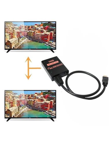 POWERTECH HDMI splitter CAB-H173, 1-in σε 2-out, 4K/30Hz, HDR/HDCP, μαύρο