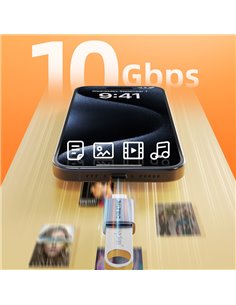 CABLETIME αντάπτορας USB-C σε USB CT-CMAF10-AG, 10Gbps, γκρι