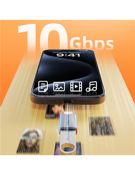 CABLETIME αντάπτορας USB-C σε USB CT-CMAF10-AG, 10Gbps, γκρι