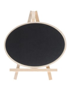 Πινακίδα μαυροπίνακα οβάλ ξύλινη Υ20x15εκ. (ή Υ15x20εκ.)