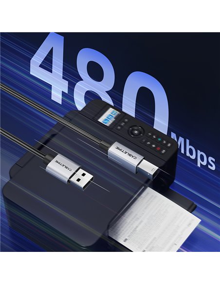 CABLETIME καλώδιο USB σε USB Type B CT-AMBM1, 480Mbps, 3m, μαύρο