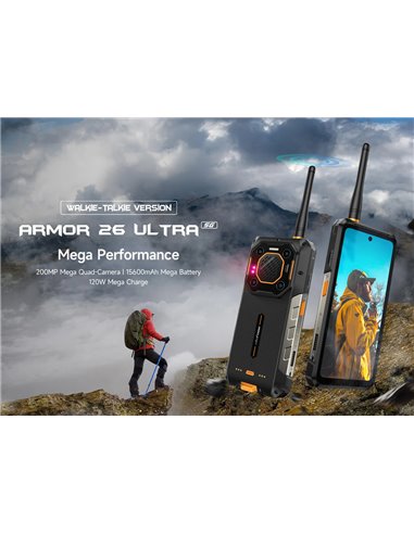 ULEFONE smartphone Armor 26 Ultra Walkie-Talkie, 6.78", 12/512GB, 5G, 15600mAh, IP68/IP69K, μαύρο