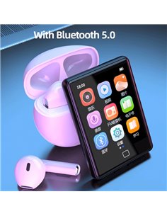 RUIZU MP3 player M20 με οθόνη αφής 2.8", 16GB, ελληνικό μενού, μαύρο