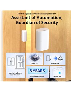 SONOFF smart μαγνητική παγίδα SNZB-04P, ZigBee, μπαταρίας, λευκή