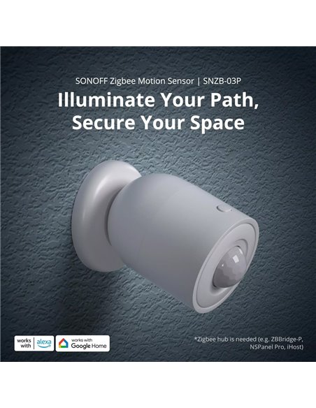 SONOFF smart ανιχνευτής κίνησης SNZB-03P, ZigBee, μπαταρίας, λευκός