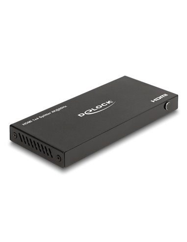 DELOCK HDMI splitter 18652 με downscaler πλήκτρο, 4 σε 1, 4K/60Hz, μαύρο
