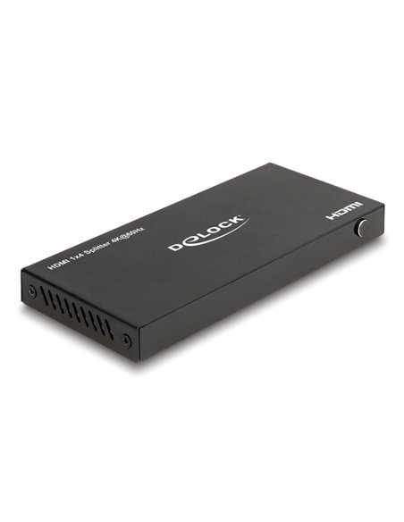 DELOCK HDMI splitter 18652 με downscaler πλήκτρο, 4 σε 1, 4K/60Hz, μαύρο