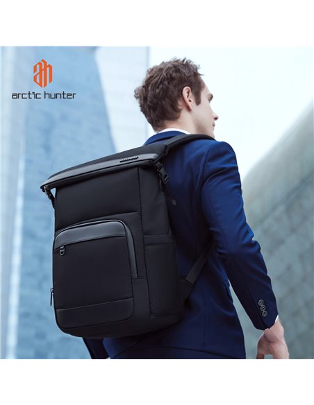 ARCTIC HUNTER τσάντα πλάτης B00684 με θήκη laptop 15.6", 18.5L, μαύρη