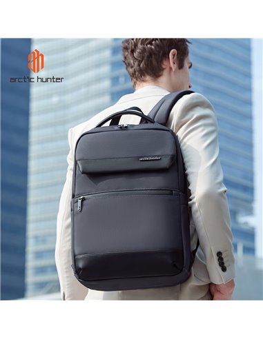 ARCTIC HUNTER τσάντα πλάτης B00671 με θήκη laptop 15.6", 16L, γκρι