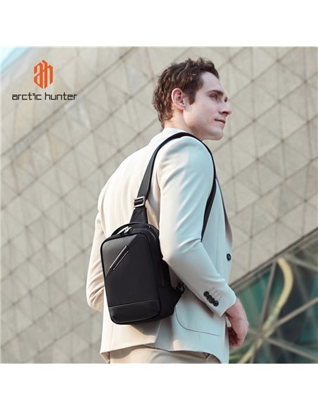 ARCTIC HUNTER τσάντα Crossbody XB00693, 2.7L, μαύρη