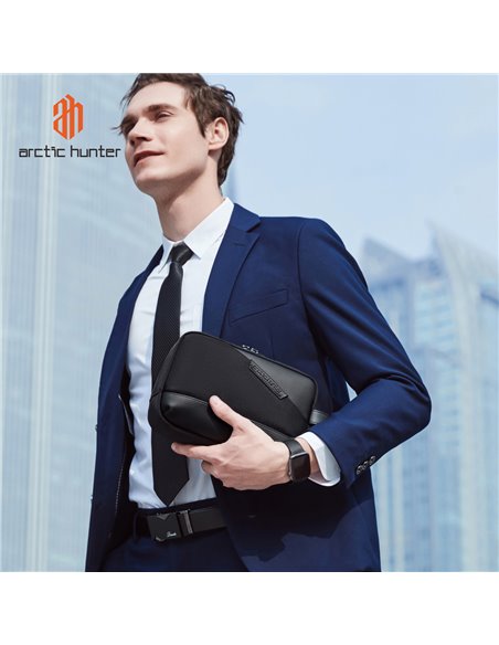 ARCTIC HUNTER τσάντα χειρός K00691, 2.7L, μαύρη