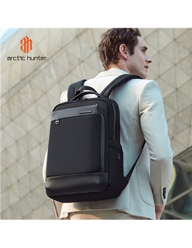 ARCTIC HUNTER τσάντα πλάτης B00672 με θήκη laptop 15.6", 15L, μαύρη