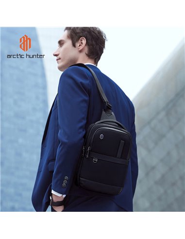 ARCTIC HUNTER τσάντα Crossbody XB00678, 2.4L, μαύρη