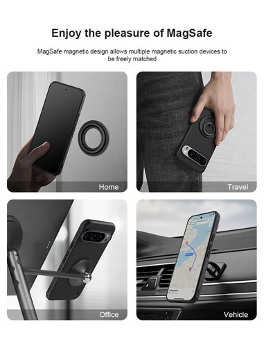 NILLKIN θήκη Super Frosted Shield Pro Magnetic για Google Pixel 9/9 Pro, μαύρη