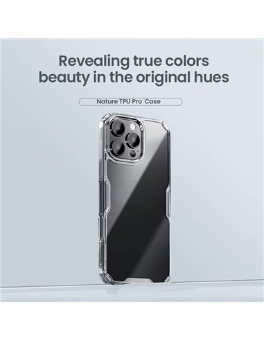 NILLKIN θήκη Nature TPU Pro για iPhone 16 Pro Max, διάφανη-μπλε