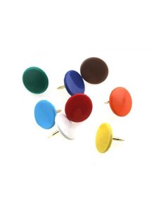 Πινέζες χρωματιστές 11mm 100τεμ.