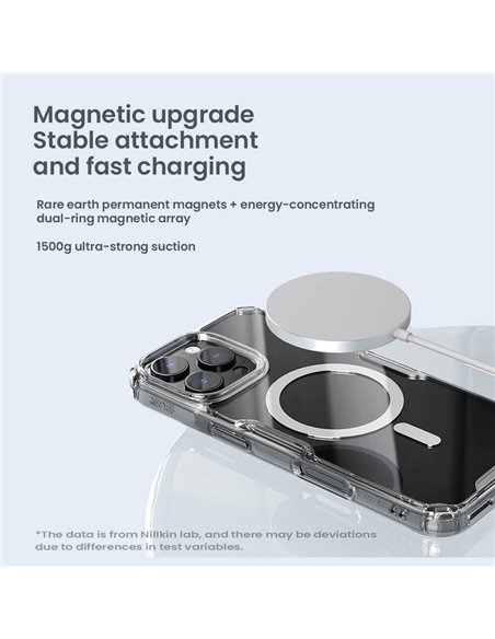NILLKIN θήκη Nature TPU Pro Magnetic για iPhone 16 Pro, διάφανη-μπλε