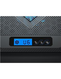 POWERTECH βάση & ψύξη laptop PT-1346, έως 15.6", 2x 125mm LED fan, μαύρη