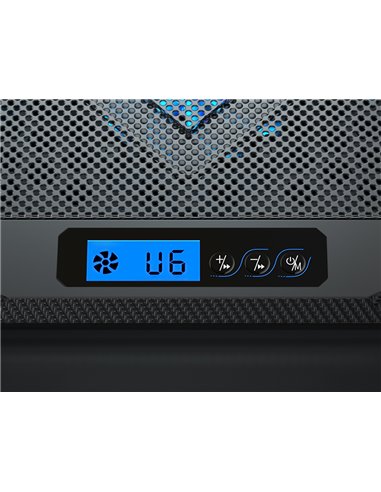 POWERTECH βάση & ψύξη laptop PT-1346, έως 15.6", 2x 125mm LED fan, μαύρη