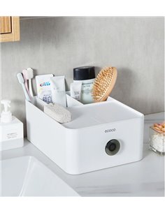 ECOCO θήκη οργάνωσης E2334, επιτραπέζια, 28x21x11cm, λευκή