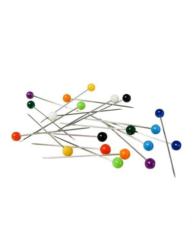 Πινέζες με χρωματιστό κεφαλάκι 38χιλ. 100τεμ.