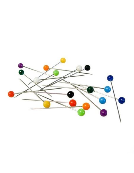 Πινέζες με χρωματιστό κεφαλάκι 38χιλ. 100τεμ.