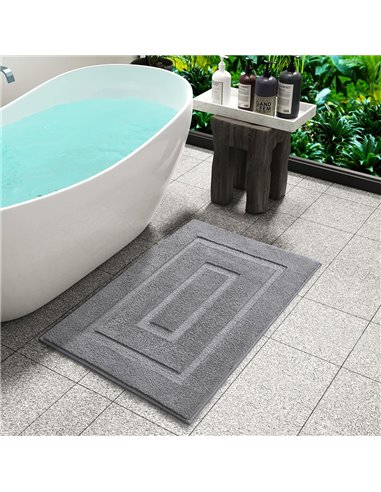 HOME USE πατάκι μπάνιου HUH-0202, αντιολισθητικό, 40 x 60cm, γκρι