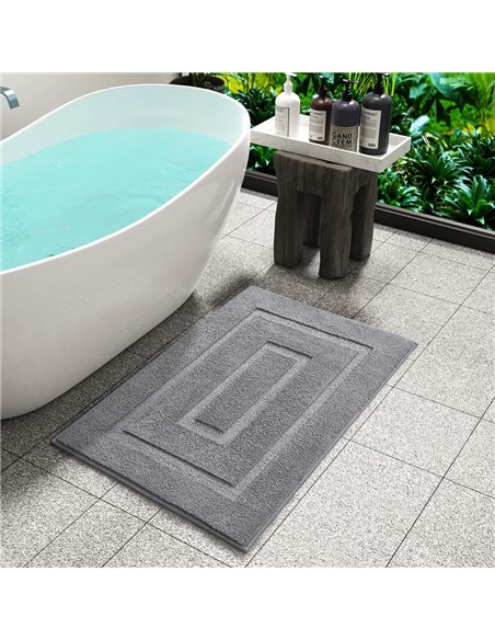 HOME USE πατάκι μπάνιου HUH-0202, αντιολισθητικό, 40 x 60cm, γκρι