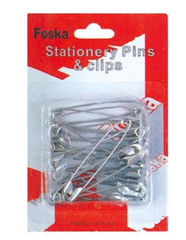 Παραμάνες ασημί 38χιλ. σε blister 60τεμαχίων