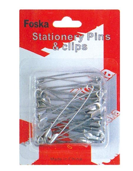 Παραμάνες ασημί 38χιλ. σε blister 60τεμαχίων