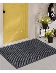 HOME USE πατάκι εισόδου HUH-0207, αντιολισθητικό, 60x40cm, 6mm πάχος, γκρι