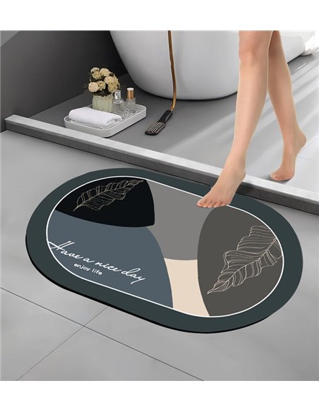 HOME USE πατάκι μπάνιου HUH-0213, αντιολισθητικό, 60x40cm, 3.5mm πάχος, πολύχρωμο