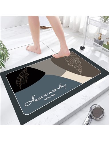 HOME USE πατάκι μπάνιου HUH-0214, αντιολισθητικό, 80x50cm, 3.5mm πάχος, πολύχρωμο