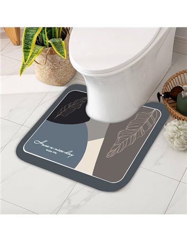 HOME USE πατάκι μπάνιου HUH-0215, αντιολισθητικό, 50x40cm, 3.5mm πάχος, πολύχρωμο