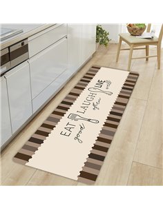 HOME USE πατάκι κουζίνας HUH-0218, αντιολισθητικό, 120x40cm, 3.5mm πάχος, καφέ