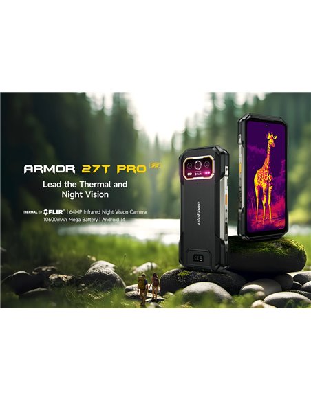 ULEFONE smartphone Armor 27T Pro, 6.78", 12/256GB, 5G, 10600mAh, IP68/IP69K, μαύρο