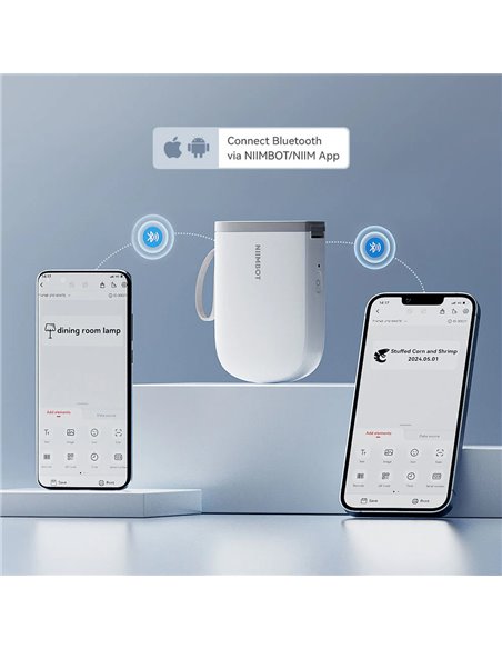 NIIMBOT smart θερμικός εκτυπωτής ετικετών D11-H, 300dpi, Bluetooth, λευκός