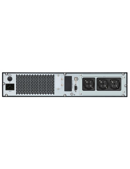 POWERTECH UPS On Line PT-1357 για rack 2U, με οθόνη, 1000VA/900W, 3x Schuko output