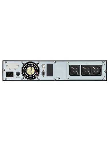 POWERTECH UPS On Line PT-1358 για rack 2U, με οθόνη, 2000VA/1800W, 3x Schuko output
