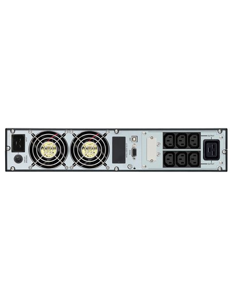 POWERTECH UPS On Line PT-1359 για rack 2U, με οθόνη, 3000VA/2700W, 7x DC output