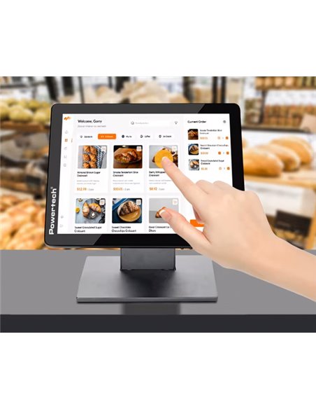 POWERTECH οθόνη αφής PT-1366, LED, 15" 1024x768, HDMI/VGA/USB, μαύρη